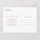 Budget Boho Photo Wedding Sla de datum op Aankondigingskaart (Achterkant)