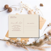 Budget Boho Photo Wedding Sla de datum op Aankondigingskaart