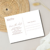 Budget Boho Photo Wedding Sla de datum op Aankondigingskaart