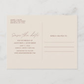 Budget Boho Photo Wedding Sla de datum op Aankondigingskaart (Achterkant)