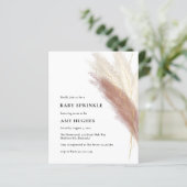 Budget Boho Pink Pampas Grass Baby Girl Sprinkle (Staand voorkant)