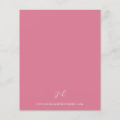 Budget Boho Pink Pampas Grass Floral Weddenroze (Achterkant)