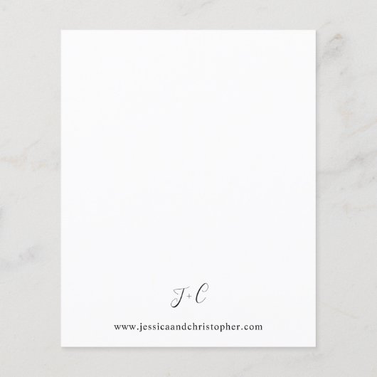 Budget Boho Pink Pampas Grass Floral Wedding Flyer (Achterkant)