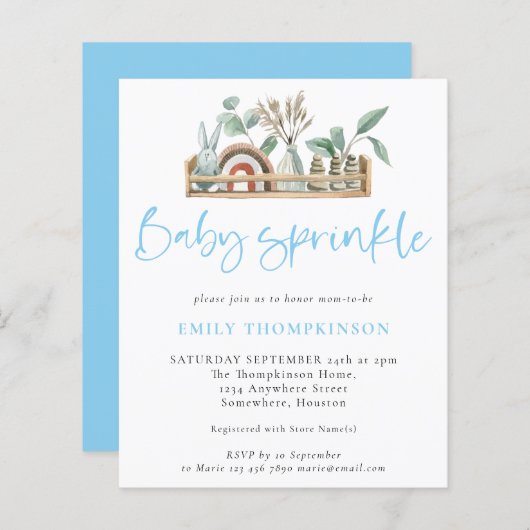 Budget Boho Plank Speelgoed Jongen Baby Feestelijk (Voorkant / Achterkant)