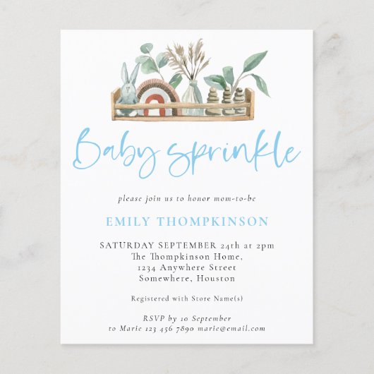 Budget Boho Plank Speelgoed Jongen Baby Feestelijk (Voorkant)