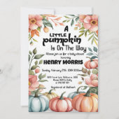 Budget Boho Pumpkin Baby shower Kaart (Voorkant)