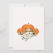 Budget Boho Pumpkin Baby shower Kaart (Achterkant)