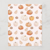 Budget Boho Pumpkin Girl Baby shower Uitnodiging (Achterkant)