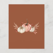 Budget Boho Pumpkin Girl Herfst Baby shower Invite (Achterkant)