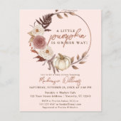 Budget Boho Pumpkin Girl Herfst Baby shower Invite (Voorkant)