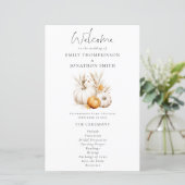 Budget Boho Pumpkins Pampas Trouwprogramma (Staand voorkant)