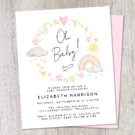 Budget Boho Rainbow Baby Girl Shower