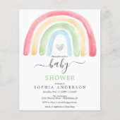 Budget Boho Rainbow Baby shower (Voorkant)