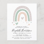 Budget Boho Rainbow Baby shower (Voorkant)