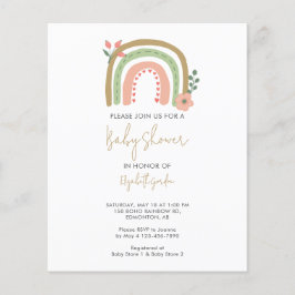 Budget Boho Rainbow Baby shower Flowers Earth