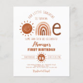 Budget Boho Rainbow Little Sunshine First Birthday (Voorkant)