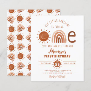 Budget Boho Rainbow Little Sunshine First Birthday