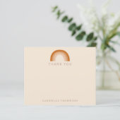 Budget Boho Rainbow Terracotta Custom Bedankt Kaar (Staand voorkant)