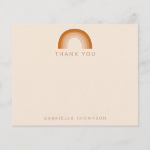 Budget Boho Rainbow Terracotta Custom Bedankt Kaar