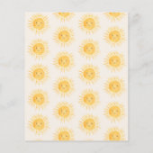 Budget Boho Ray of Sunshine Baby shower Invitation (Achterkant)