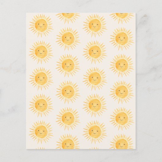 Budget Boho Ray of Sunshine Baby shower Invitation (Achterkant)