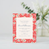 Budget Boho Red Blue Floral Baby shower (Staand voorkant)