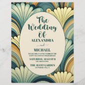 Budget Boho Retro Bloemenbruiloft Flyer (Voorkant)