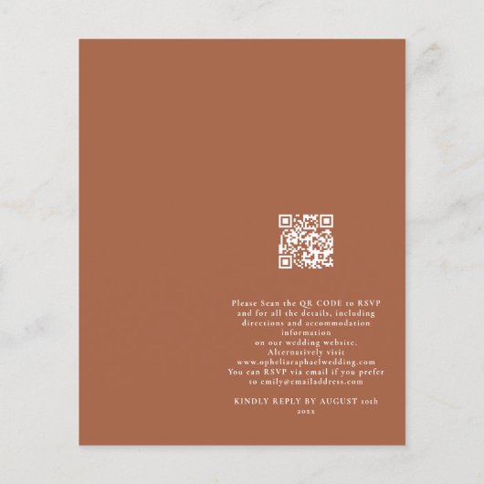 Budget Boho Rings Boheemse Bruiloft Uitnodiging (Achterkant)