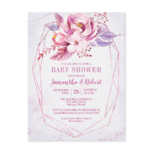 Budget Boho Roos Gold Floral Pink Baby shower