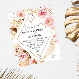 Budget Boho Roze & Beige Bloemenslingers Gouden Br Flyer