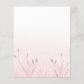 Budget Boho Roze Bloemen Huwelijksuitnodiging (Achterkant)