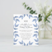 BUDGET Boho Rustic Dusty Blue bladeren bruiloft (Staand voorkant)