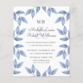 BUDGET Boho Rustic Dusty Blue bladeren bruiloft (Voorkant)