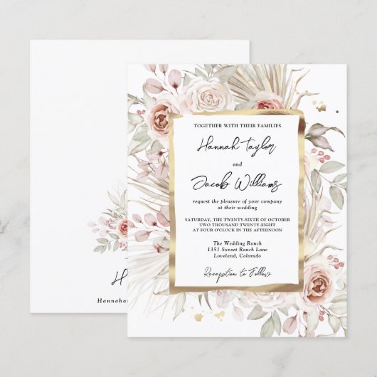 Budget Boho Rustic Floral Wedding (Voorkant / Achterkant)