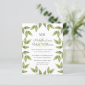 BUDGET Boho Rustic green leaves bruiloft (Staand voorkant)
