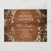 Budget Boho Rustic Greenery Vrijgezellenfeest Uitnodiging Briefkaart (Voorkant)