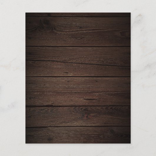 Budget Boho Rustic Neutral Flowers Wedding Flyer (Achterkant)