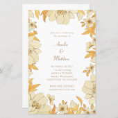 Budget Boho Rustic Yellow Floral Border Wedding (Voorkant / Achterkant)