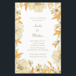 Budget Boho Rustic Yellow Floral Border Wedding<br><div class="desc">Budget Boho Rustic Yellow Floral Border Weduwen Uitnodiging</div>