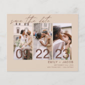 Budget Boho Save the Date 3 Foto uitnodigingen (Voorkant)