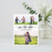 Budget Boho Script Foto Collage Save The Date (Staand voorkant)