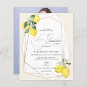 Budget Boho Script Lemon Zomer Foto Afstuderen (Voorkant / Achterkant)