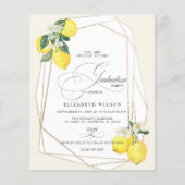 Budget Boho Script Lemon Zomer Foto Afstuderen (Voorkant)