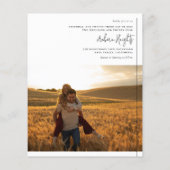 Budget Boho Script Typografie 2 Foto's Wedding (Achterkant)