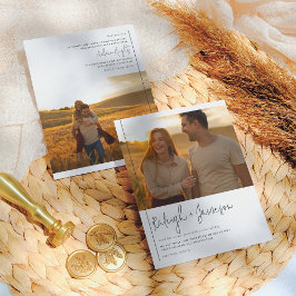 Budget Boho Script Typografie 2 Foto's Wedding