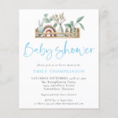 Budget Boho Shelf Toys Boy Baby shower nodigt uit (Voorkant)