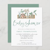 Budget Boho Shelf Toys Sage Baby shower Uitnodigen (Voorkant / Achterkant)