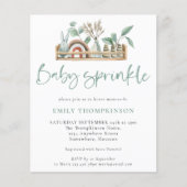 Budget Boho Shelf Toys Sage Baby Sprinkle nodigt u (Voorkant)