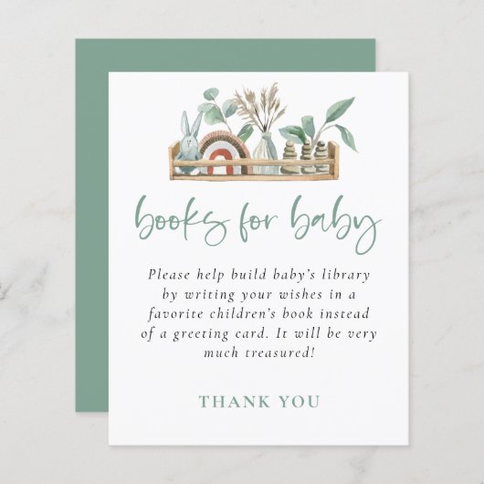 Budget Boho Shelf Toys Sage Books voor Baby (Voorkant / Achterkant)