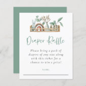 Budget Boho Shelf Toys Sage Diaper Raffle (Voorkant / Achterkant)